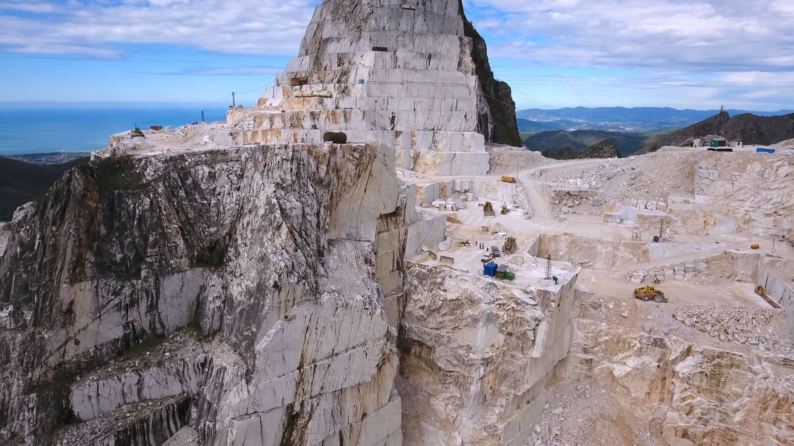 Quarry terraces above the valley